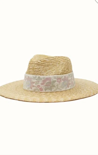 Mint Classic Straw Rancher With Floral Band In Brown