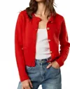Mint Coco Sweater Cardigan In Red In Red