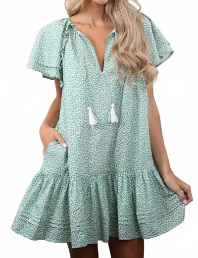 Mint Daisy Dress In Green