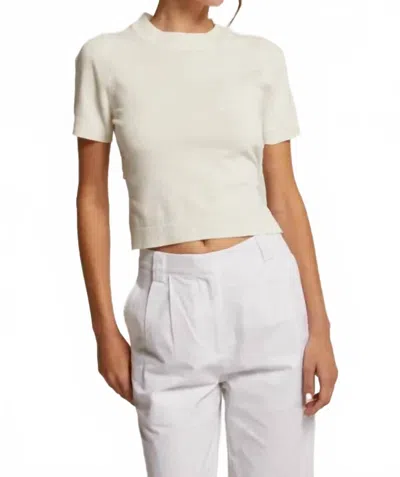 Mint Exclusives Envie Tie Back Detail Top In White In Neutral