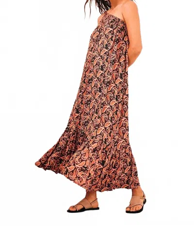 Mint Exclusives Gala Convertible Asymmetric Dress In Black In Brown