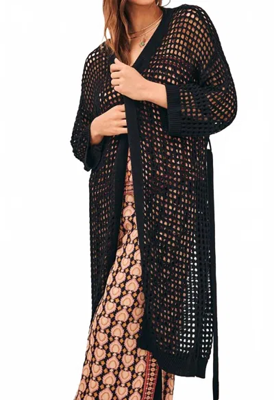 Mint Exclusives Kofi Knit Kimono In Black