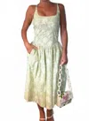 Mint Garden Julep Midi Dress In Green In Green