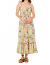 Mint Linda Flora Maxi Dress In Li California In Multi