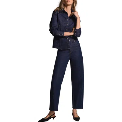 Mint Velvet Barrel Leg Jeans In Blue