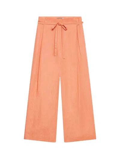 Mint Velvet Belted Trousers In Orange