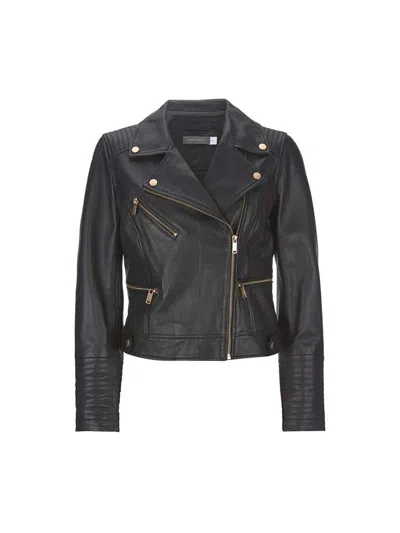 Mint Velvet Biker Jacket In Black