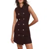 Mint Velvet Boucle Mini Shift Dress In Brown
