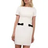 Mint Velvet Boucle Mini Shift Dress In White