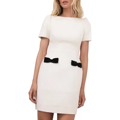 Mint Velvet Boucle Mini Shift Dress In White