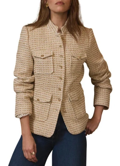 Mint Velvet Boucle Pocket Detail Jacket In Brown