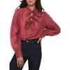 Mint Velvet Bow Detail Blouse In Pink