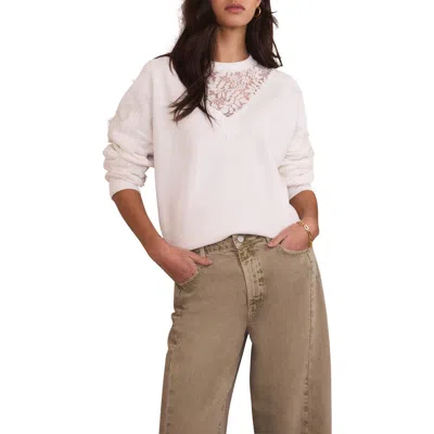 Mint Velvet Broderie Detail Sweatshirt In Pink