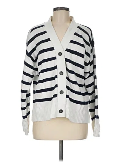 Pre-owned Mint Velvet Cardigan Sweater In White