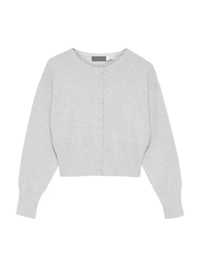 Mint Velvet Cotton Blend Cardigan In Grey