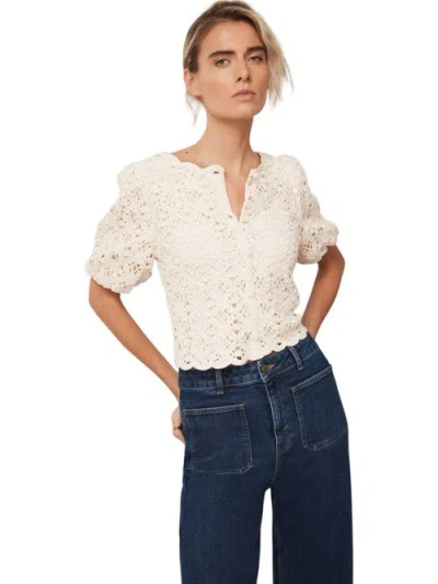 Mint Velvet Crochet Knit Top