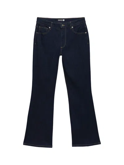 Mint Velvet Dark Indigo Flare Jeans In Navy
