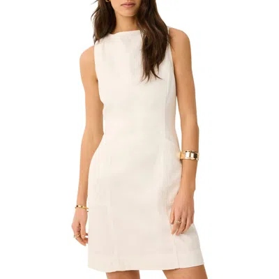 Mint Velvet Denim Mini Dress In White