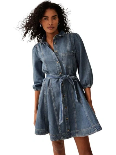 Mint Velvet Denim Mini Shirt Dress