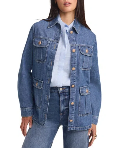 Mint Velvet Denim Shacket In Blue