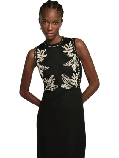 Mint Velvet Embroidered Midi Dress