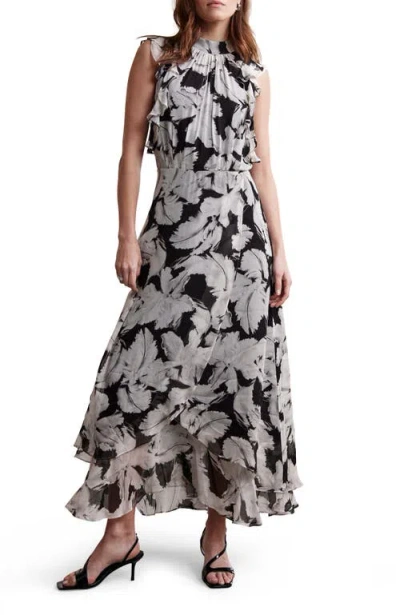 Mint Velvet Feather Print Midi Dress