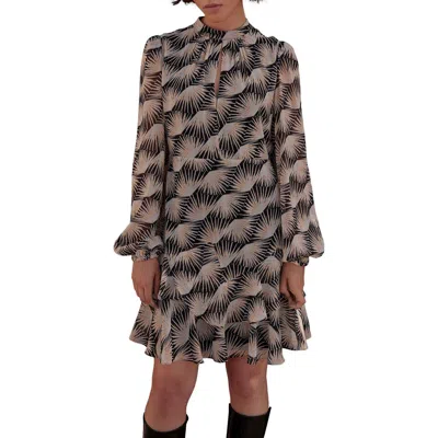 Mint Velvet Geo Print Mini Dress In Gray