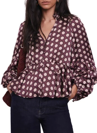 Mint Velvet Geometric Print Top In Multi