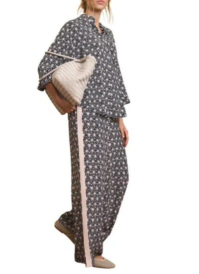 Mint Velvet Geometric Print Wide Trousers In Multi
