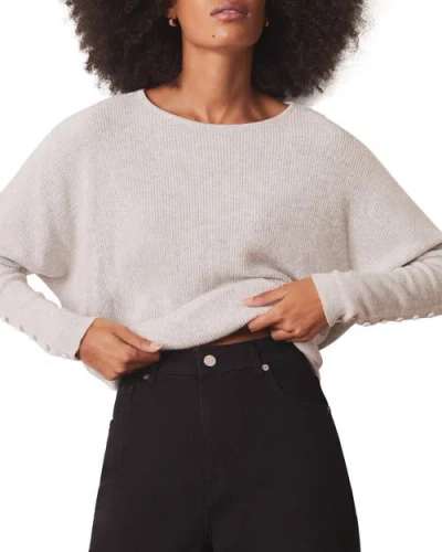 Mint Velvet Lace Detail Batwing Jumper In Gray