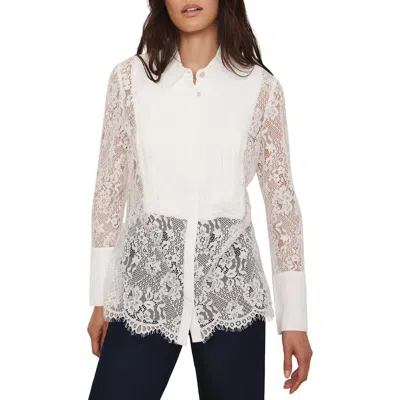 Mint Velvet Lace Pintuck Shirt In Multi