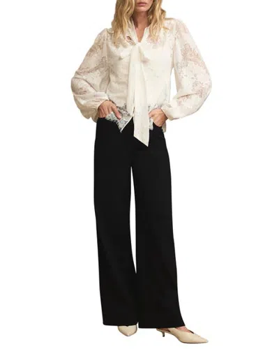 Mint Velvet Lace Pussybow Blouse In Multi