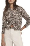 Mint Velvet Leopard Print Cotton Cardigan In Brown