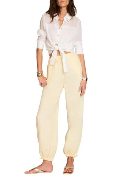 Mint Velvet Linen Balloon Trousers In Yellow