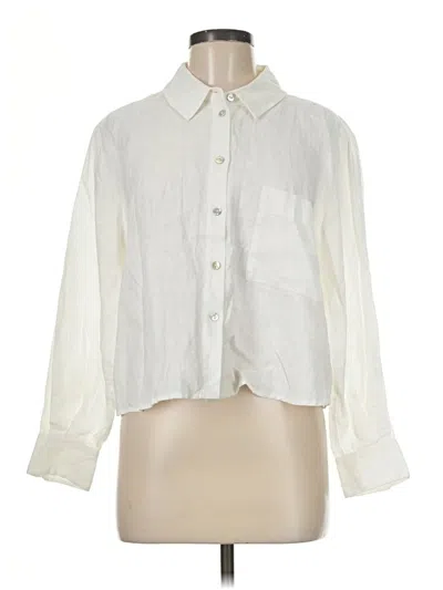 Pre-owned Mint Velvet Long Sleeve Blouse In Ivory