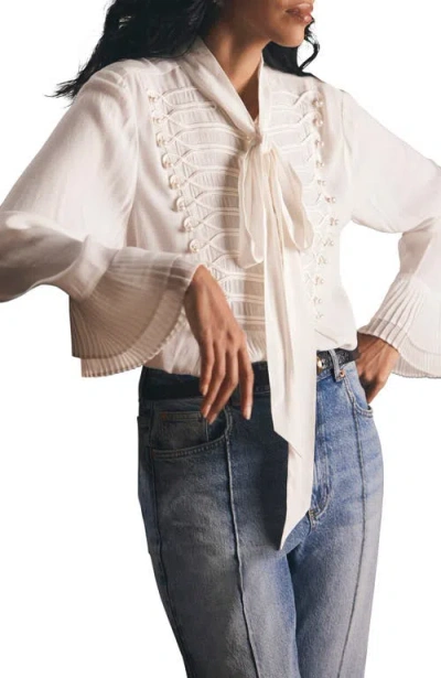 Mint Velvet Military Detail Blouse In Multi
