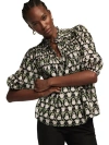 Mint Velvet Print Cotton Blouse