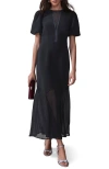 Mint Velvet Puff Sleeve Maxi Dress In Black