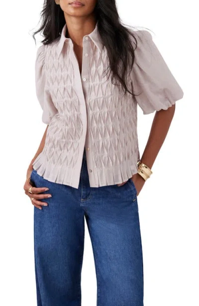 Mint Velvet Puff Sleeve Smock Shirt In Neutral