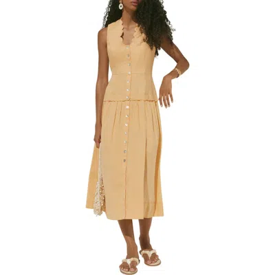 Mint Velvet Ramie Drop Waist Maxi Dress In Neutral