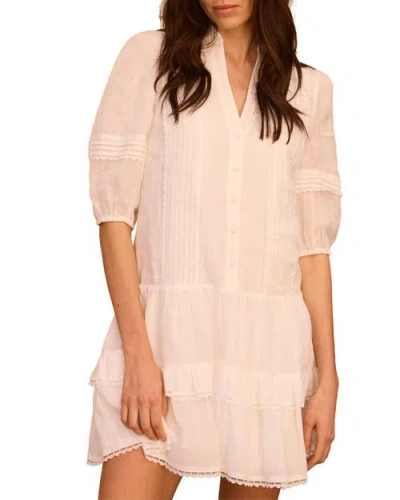 Mint Velvet Ramie Ruffle Mini Dress In Gray