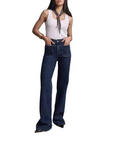 Mint Velvet Relaxed Straight Patch Pocket Jeans In Blue