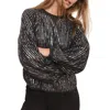 Mint Velvet Sequin Knit Sweater In Black