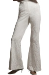 Mint Velvet Sequin Lace Flare Trousers In White