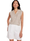 Mint Velvet Sequin Polo Top