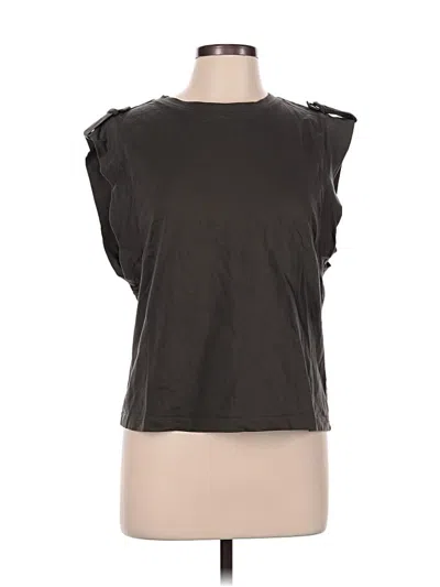Pre-owned Mint Velvet Short Sleeve Top Black Scoop Neck Tops