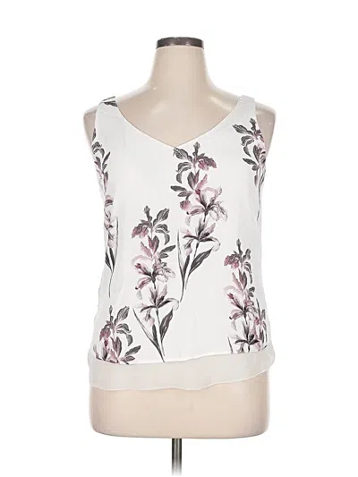 Pre-owned Mint Velvet Sleeveless Top Ivory Scoop Neck Tops In White