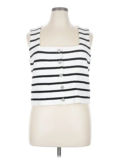 Pre-owned Mint Velvet Sleeveless Top White Sweetheart Neckline Tops