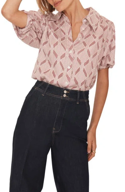 Mint Velvet Striped Jacquard Shirt In Pink