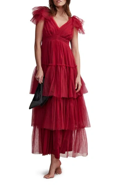 Mint Velvet Tulle Ruffle Maxi Dress